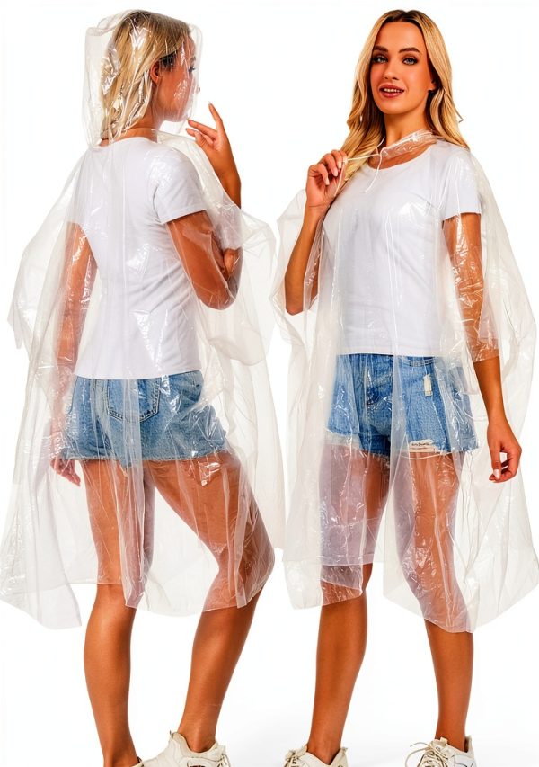 Borogo Waterproof Rain Poncho Clear Pack Fishing Outdoor-5