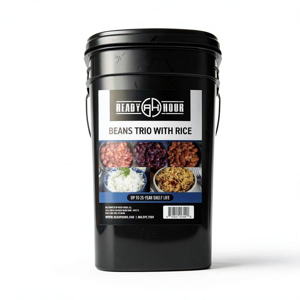 Ready Hour Emergency Food Kit bucket with pouches