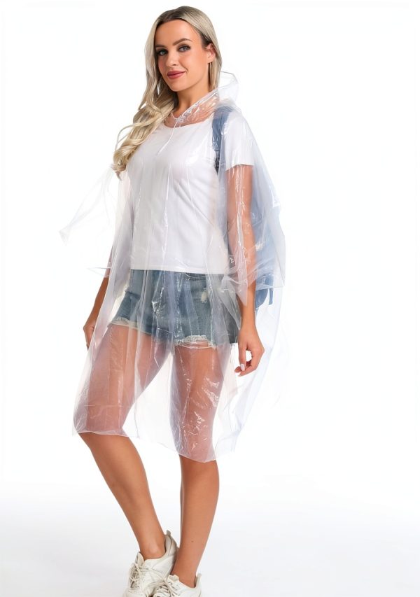 Borogo Waterproof Rain Poncho Clear Pack Fishing Outdoor-2