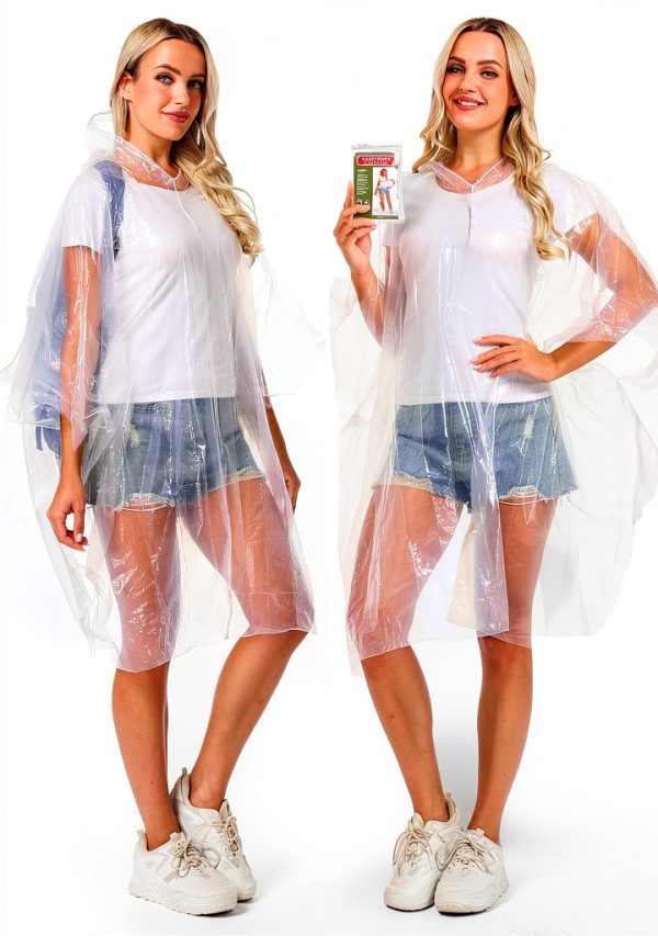 Borogo Waterproof Rain Poncho Clear Pack Fishing Outdoor-1