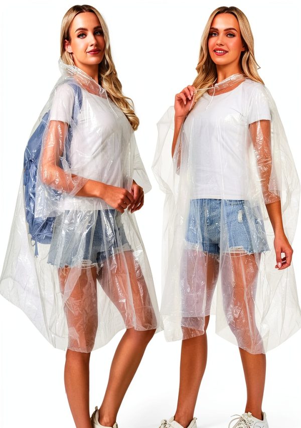 Borogo Waterproof Rain Poncho Clear Pack Fishing Outdoor-6