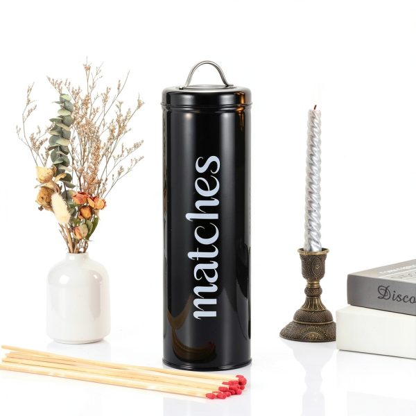 OwnMy Fireplace Matches Holder with Lid-1