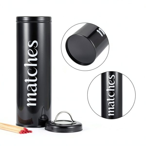 OwnMy Fireplace Matches Holder with Lid-4