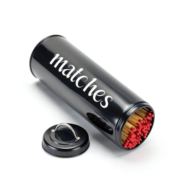 OwnMy Fireplace Matches Holder with Lid-7